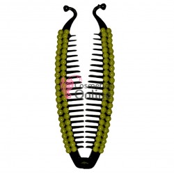 Accesoriu tip banana pentru prins parul din plastic PZS010GG - Neagra cu perle Olive sidefate